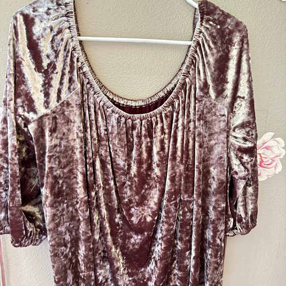 Women’s American Eagle, soft pink Valore off shoulder top. XL - Picture 4 of 6